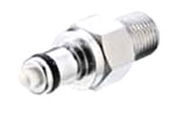 20CB Series 1/8 Inch (in) Size National Pipe Thread (NPT) Non-Valved and Valved Male Thread Plug