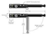 JNL Series 0.375 Inch (in) Sealing Inside Diameter (ID)/Tube Inside Diameter (ID) Internal Sealing Connector - 2