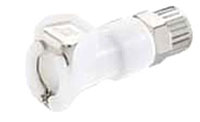 40AC Series 0.10 Inch (in) Inside Diameter (ID) Tube Size Non-Valved and Valved In-Line Poly-Tube Fitting (PTF) Socket