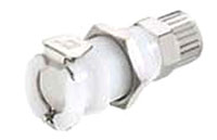 40AC Series 0.10 Inch (in) Inside Diameter (ID) Tube Size Non-Valved and Valved Panel Mount Poly-Tube Fitting (PTF) Socket