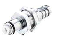 40CB Series 1/4 Inch (in) Inside Diameter (ID) Tube Size Non-Valved and Valved Panel Mount Hose Barb Plug