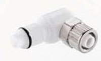 50AC Series 0.17 Inch (in) Inside Diameter (ID) Tube Size Non-Valved and Valved Elbow Poly-Tube Fitting (PTF) Plug