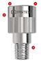 TwistMate® MET Series 1/8 Inch (in) Thread Size Cap Style External Connector - 4