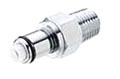 40CB Series 1/4 Inch (in) Size Non-Valved and Valved Male Thread Plug