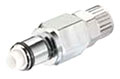 40CB Series 0.17 Inch (in) Inside Diameter (ID) Tube Size Non-Valved and Valved In-Line Poly-Tube Fitting (PTF) Plug